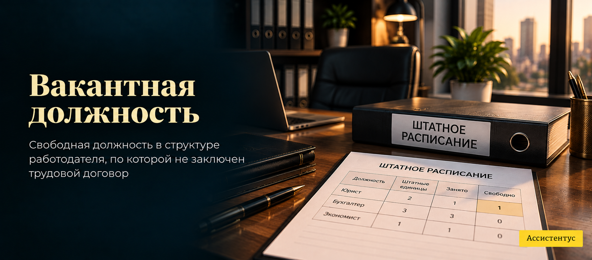  Вакантная должность 