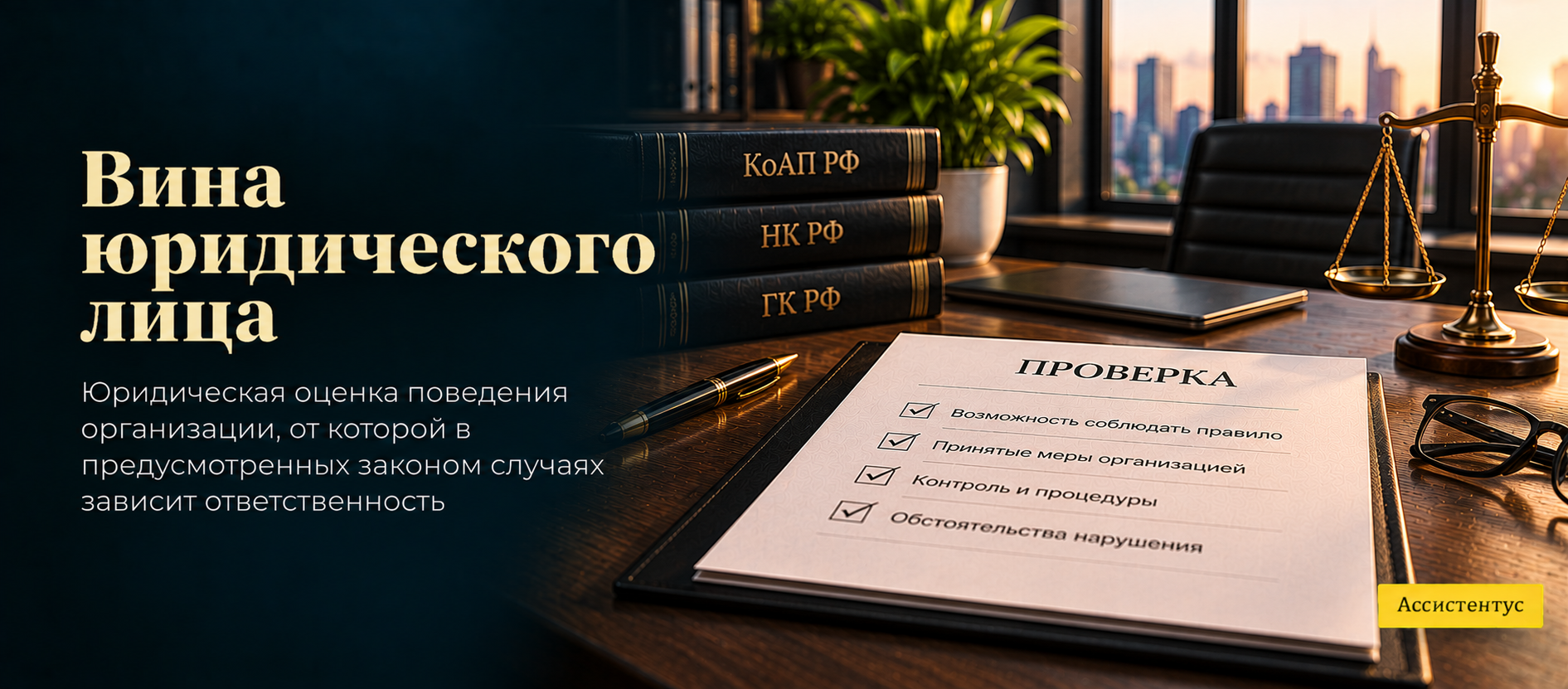  Вина юридического лица 