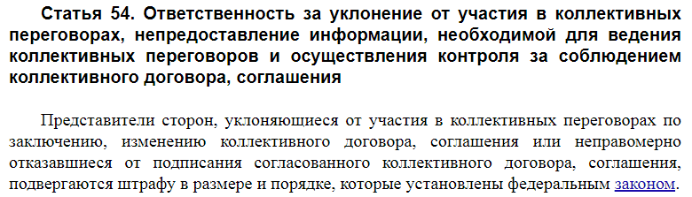 Статья 54 ТК РФ